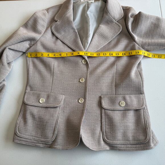 VTG Butte Knit Blazer Jacket Women Large Knit Business Cozy Neutral Minimalistic - Picture 5 of 14